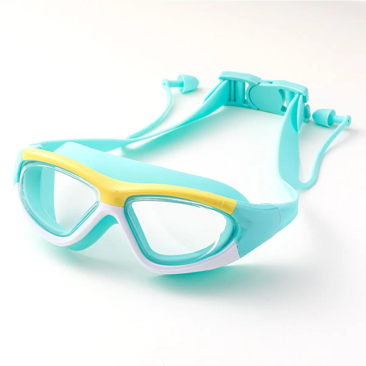High-definition Children Swimming Goggles For Boys And Girls Anti-fog Swimming Goggles Large-frame Goggles Comfortable Silic
