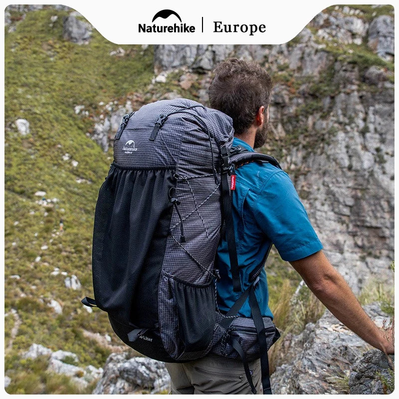 Naturehike Climbing Backpack 60+5L Camping Backpack Travel Bag Large Capacity Military Mountaineering Backpack With Rain Cover