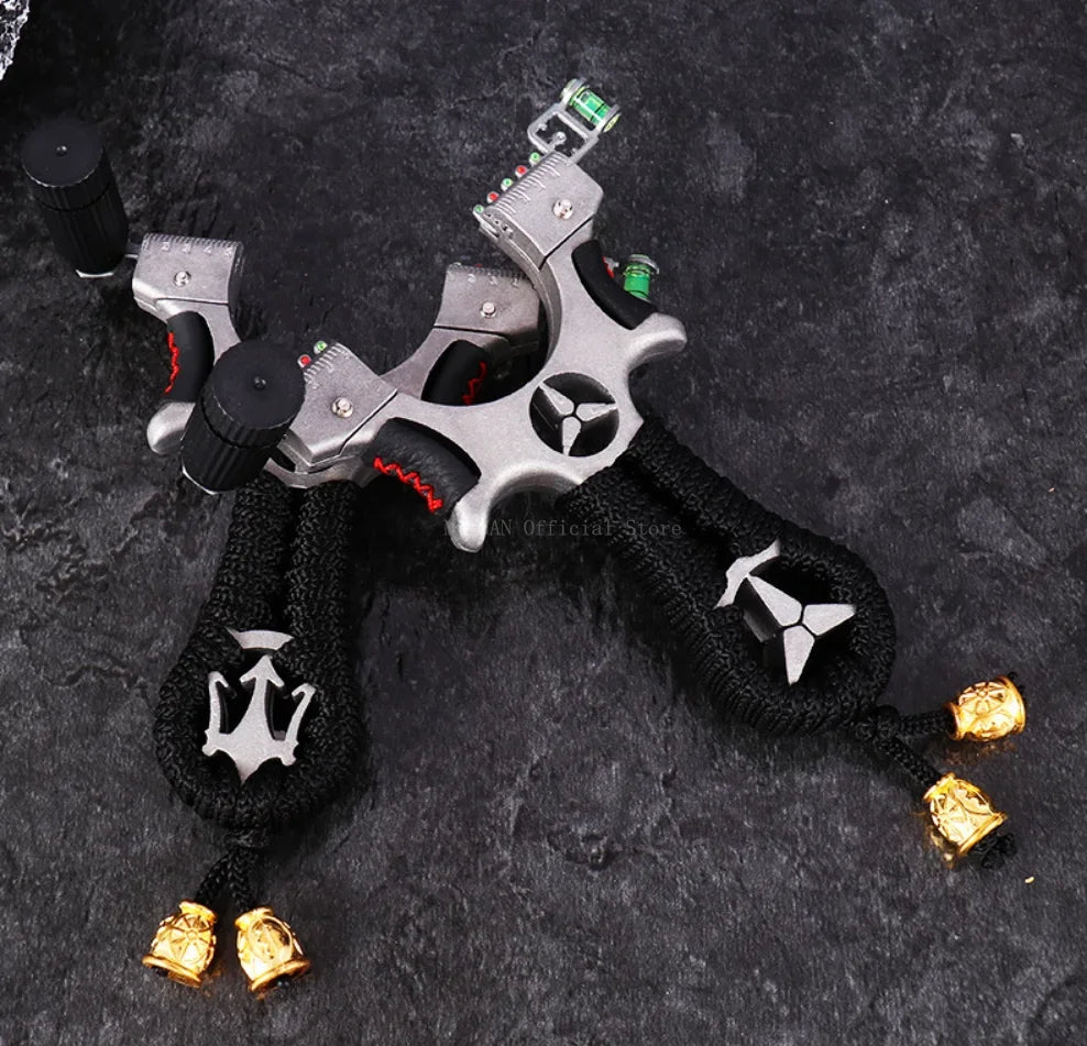 High precision Hunting Laser Alloy Slingshot with Rubber Band Outdoor Sports Hunting Shooting Catapult accessories