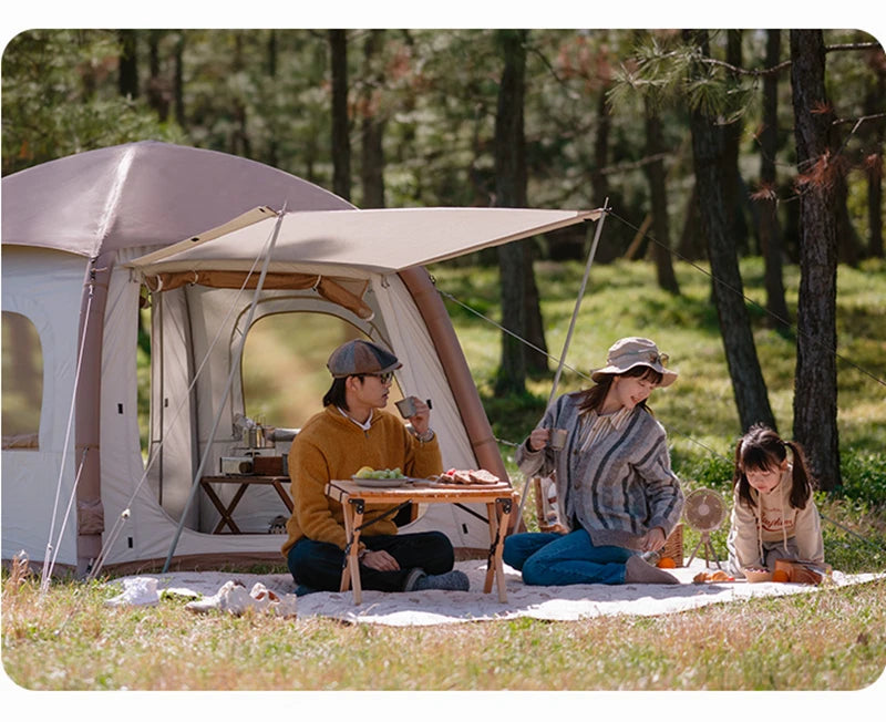 Naturehike Ango Air Outdoor Silver Coated Sunscreen Inflatable Tent Portable Camping Large Space Folding Tent Park Family Tent