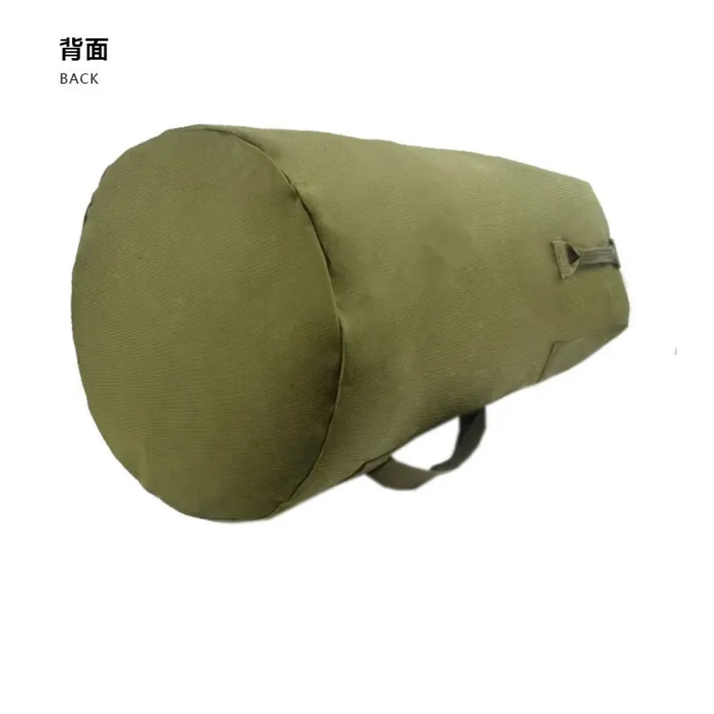 35L Waterproof Cylinder Tactical Backpack, Large Capacity Hiking Camping Travel Rucksack, Outdoor Military MolleBag for MenWomen