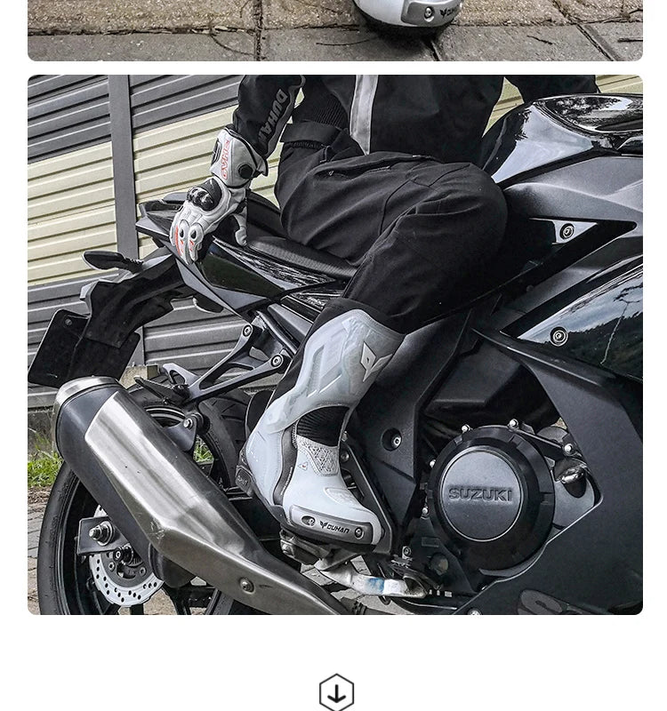 Motorcycle Boots Racing Off-road Shoes Non-slip High-top Motorcycle Professional Waterproof Mountain Bike Boots