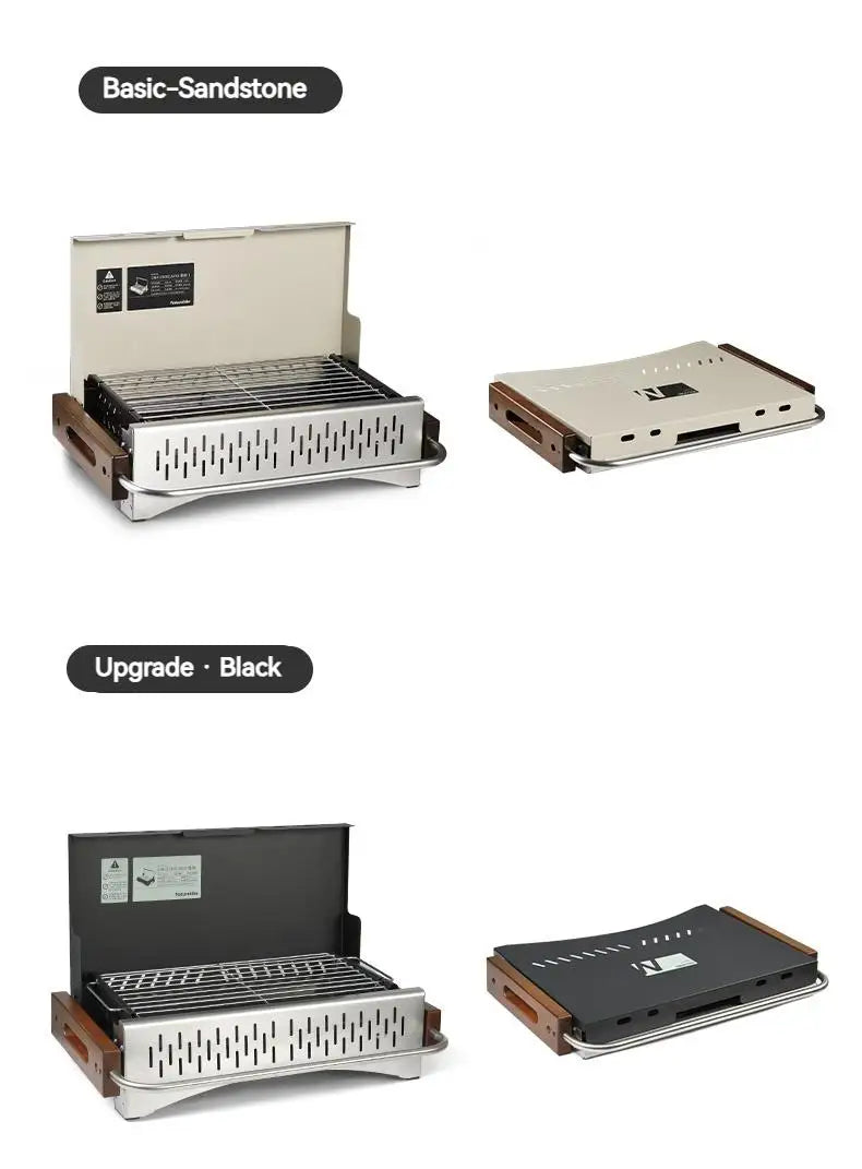 Naturehike Outdoor Portable Folding BBQ Grill Camping Enamel Charcoal Stove Ultralight Travel Picnic 4-8 Person Barbecue Stove