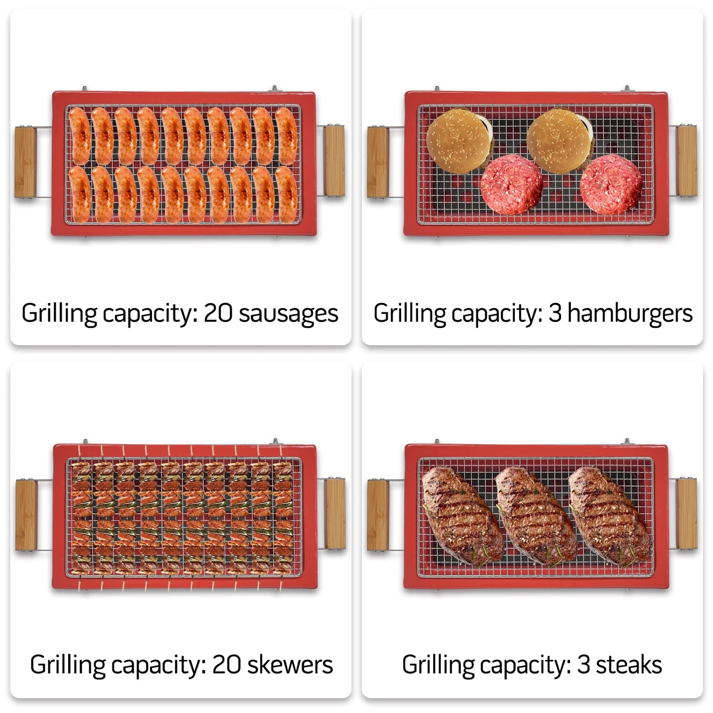 Small Ceramic Hibachi Grill - Customizable Japanese BBQ Table (Indoor/Outdoor Charcoal Grill, Portable Barbecue）