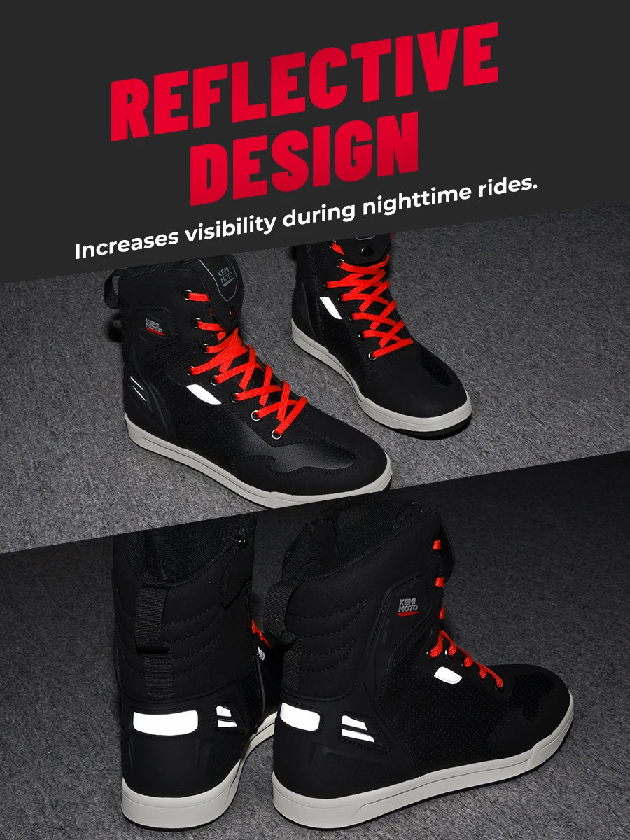 Motorcycle Boots Men High-top Shoes Summer Professional Riding Casual Anti-collision Anti-slip Cycling Protection Equipments
