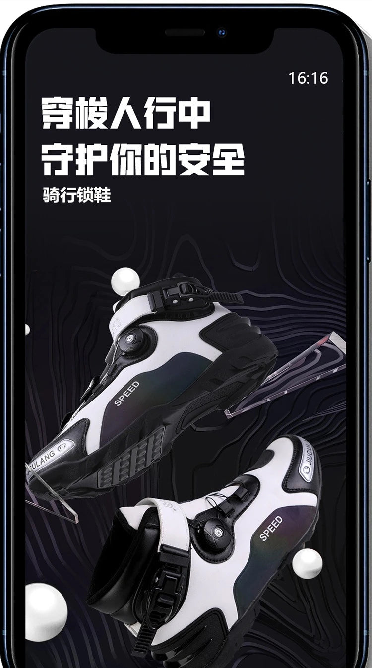 Men Motorcycle Boots Outdoor Riding Anti-slip Winters Sneakers Shoes Bicycle Mountain Racing Ankle Length Women Racing Shoes