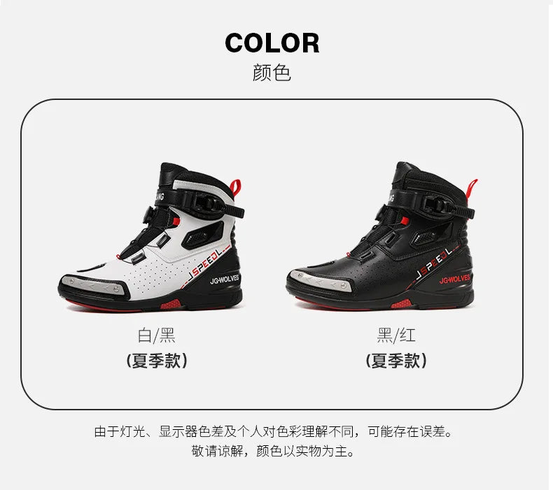 Motorcycle Boots Man Leather Motos Riders Protective Motocross Boots Waterproof Non-slip Motocross Mountain Racing Shoes