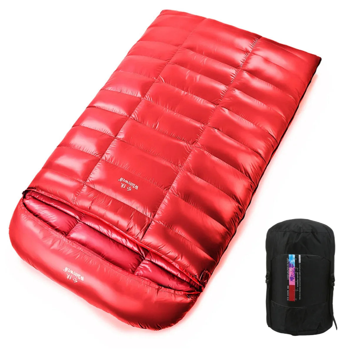 90% White Goose Down Double Sleeping Bag Winter Sleeping Bag Camping Sleeping Pack for Backpacking Camping Hiking Traveling