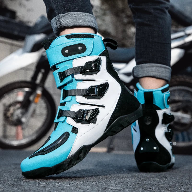 New Motorcycle Boots Men's Outdoor Sports Motocross Protective Boots Motos Slip Resistant Riding Shoes Motorcycle Accessories