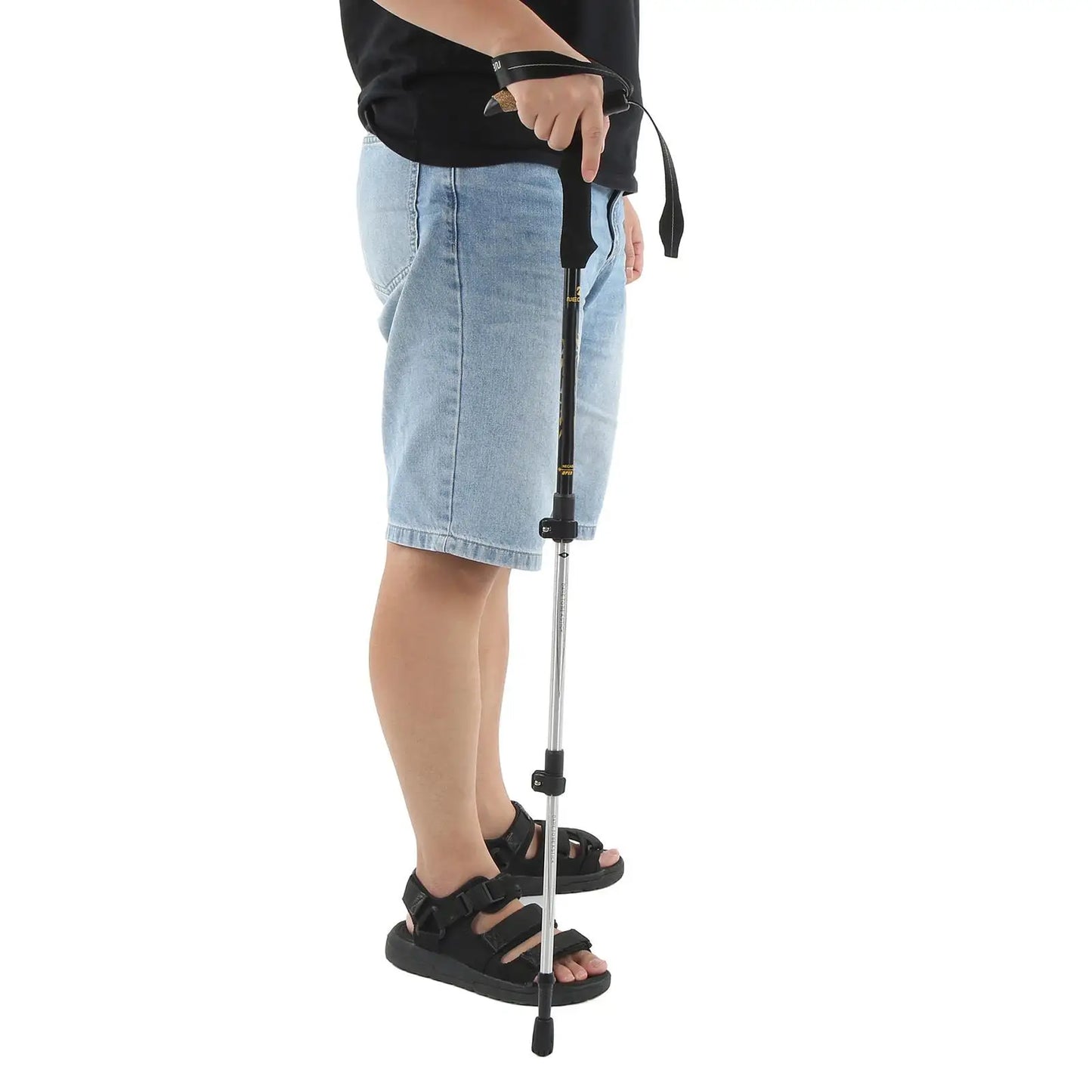 Retractable 3 Section Mountaineering Hiking Stick Lightweight Durable for outdoor Trekking Pole