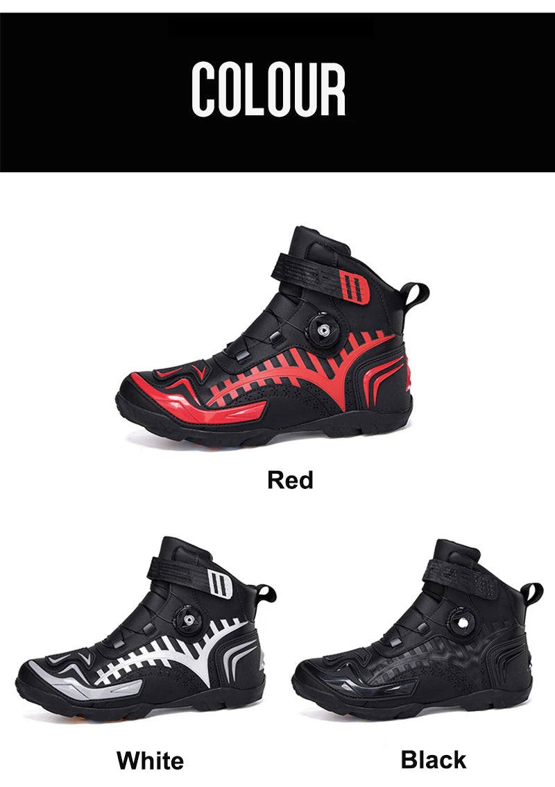 Man Motorcycle Boots Breathable Anti Slip Men's Motorbike Shoes Road Racing Riding Motocross Boot High Quality Men Motos Shoes