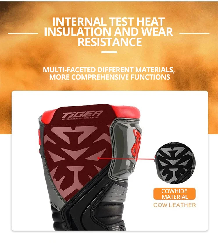 2025 NEW Racing Boots Safe Riding Motocross Boots Waterproof Anti Fall Wear-resistant Motorcycle Boots Equipment Rally Shoes