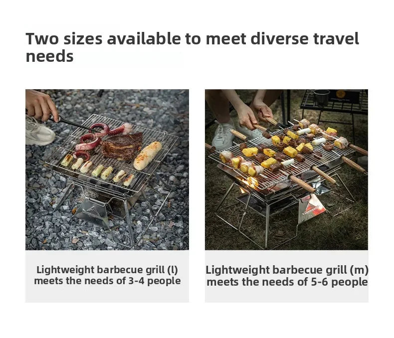 Steel foldable portable barbecue grill MT-3 MT-2 outdoor camping picnic set camping barbecue grill fire pit firewood stove