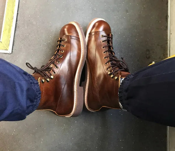 Mens British Wind Retro Boots Motorcycle Short Boots Men's Leather Boot Casual Work Shoes Men Women's Tide Chelsea Boots