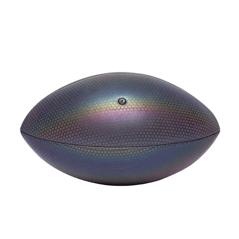 Training Reflective Rugby Ball Professional Grade Ball Toss Kick Practice for Youth Adult, Indoor and Outdoor Use, Size 3, 6, 9