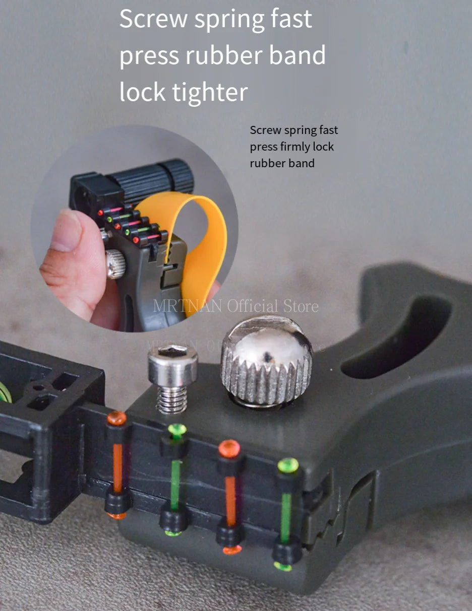 High-power Hunting Laser Resin Slingshot with Rubber Band Outdoor Sports Hunting Shooting Catapult