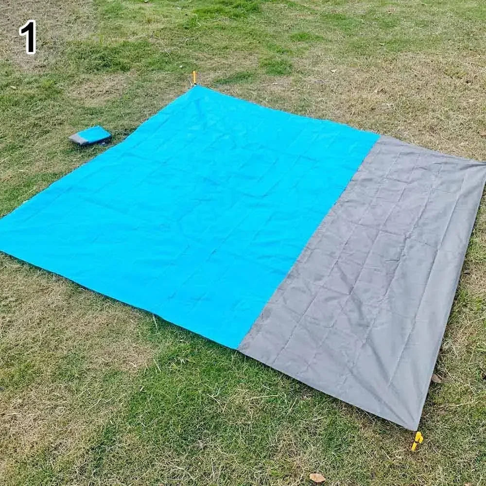 200*210cm Waterproof Tent Floor Tarp Picnic Mat Ultralight Pocket Tent Footprint Beach Tarp with Sack Camping Hiking Accessories