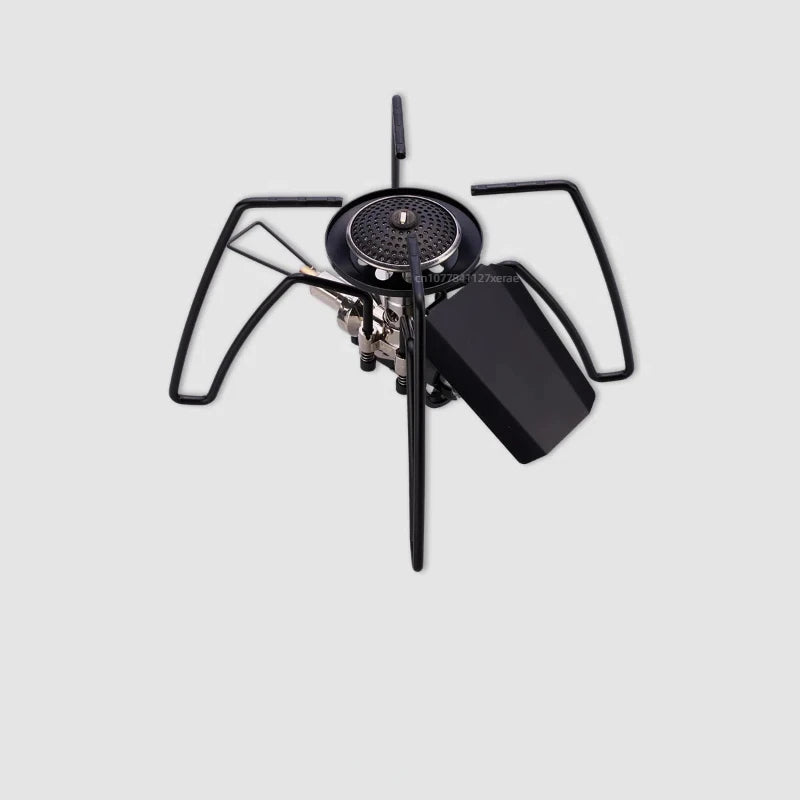 Outdoor SWS black spider ignition card stove, outdoor camping barbecue picnic ignition windproof folding high-power stove head