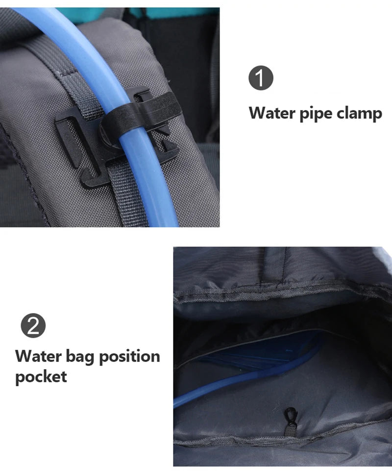 65L Climbing Backpack Large Capacity Outdoor Camping Sports Women Men Waterproof Travel Nature Hike Mountaineering Trekking Bag