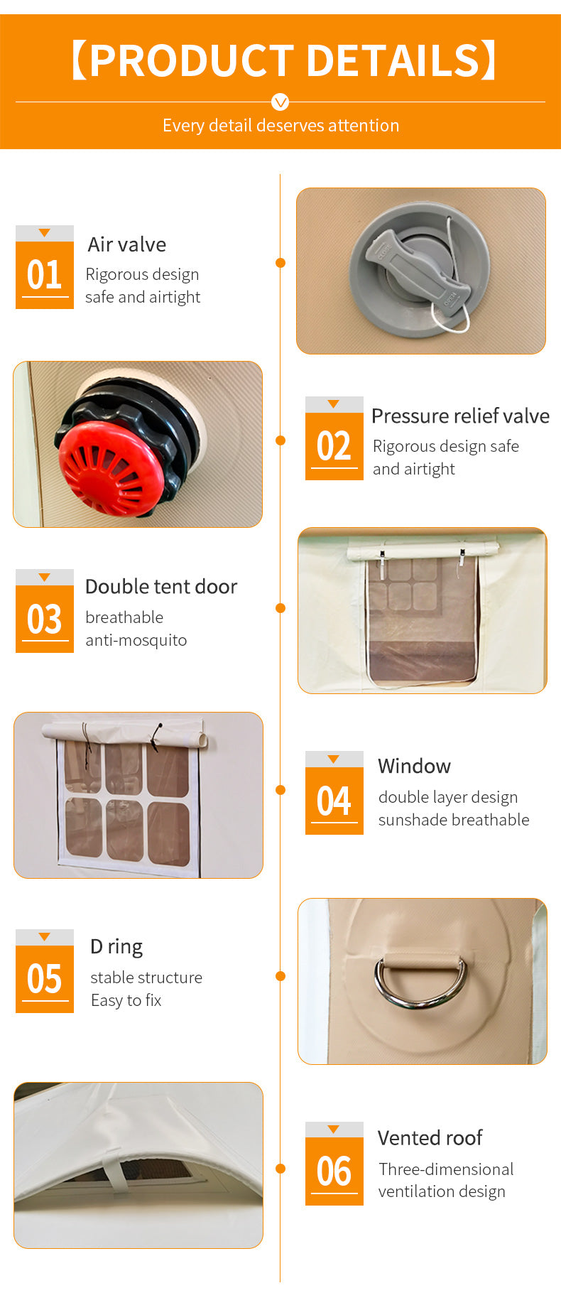 Waterproof Inflatable House for Multi Persons, Air Big Camping Tent, Custom Outdoor House, 2024