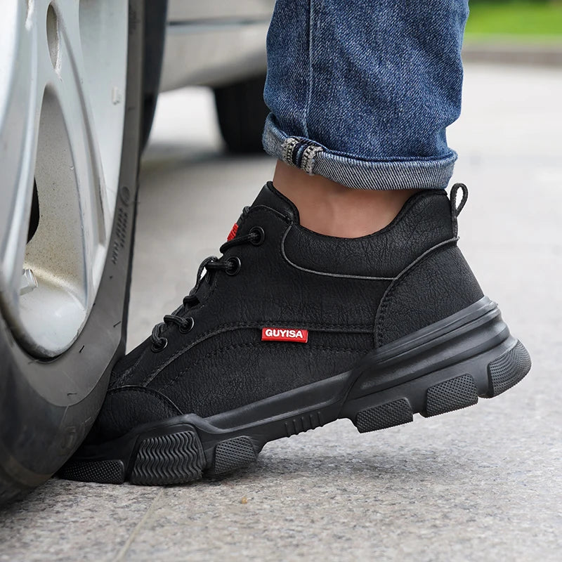 Waterproof Wrok Safety Shoes For Men Summer Breathable Indestructible Boots Non-slip Industrial Construction Shoes Male Footwear