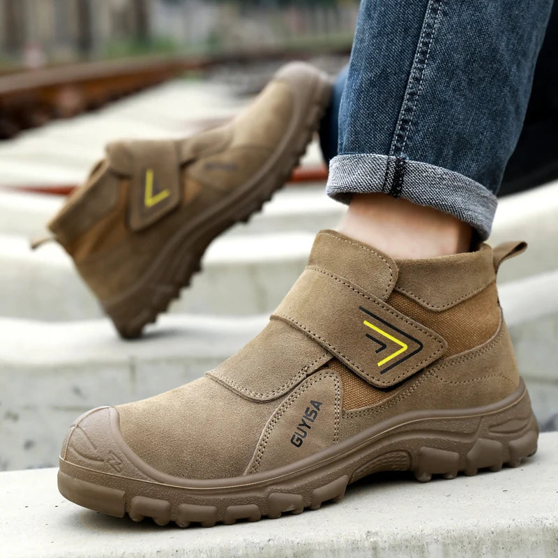 Anti Scald Welding Work Shoes Anti-smash Anti-puncture Safety Shoes Men Protective Boots Wear Resistant Male Industrial Shoes