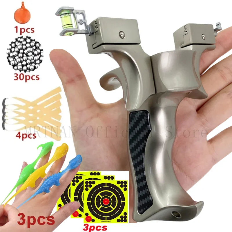 High Precision Metal Alloy Slingsshot Rubber Band Powerful Slingshot Outdoor Hunting Shooting Competition Catapult