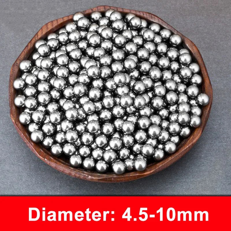 100pcs Slingshot Special Steel Ball for Hunting, Diameter 4.5mm -10mm Ball Bearing Carbon Steel Hunting Accessories
