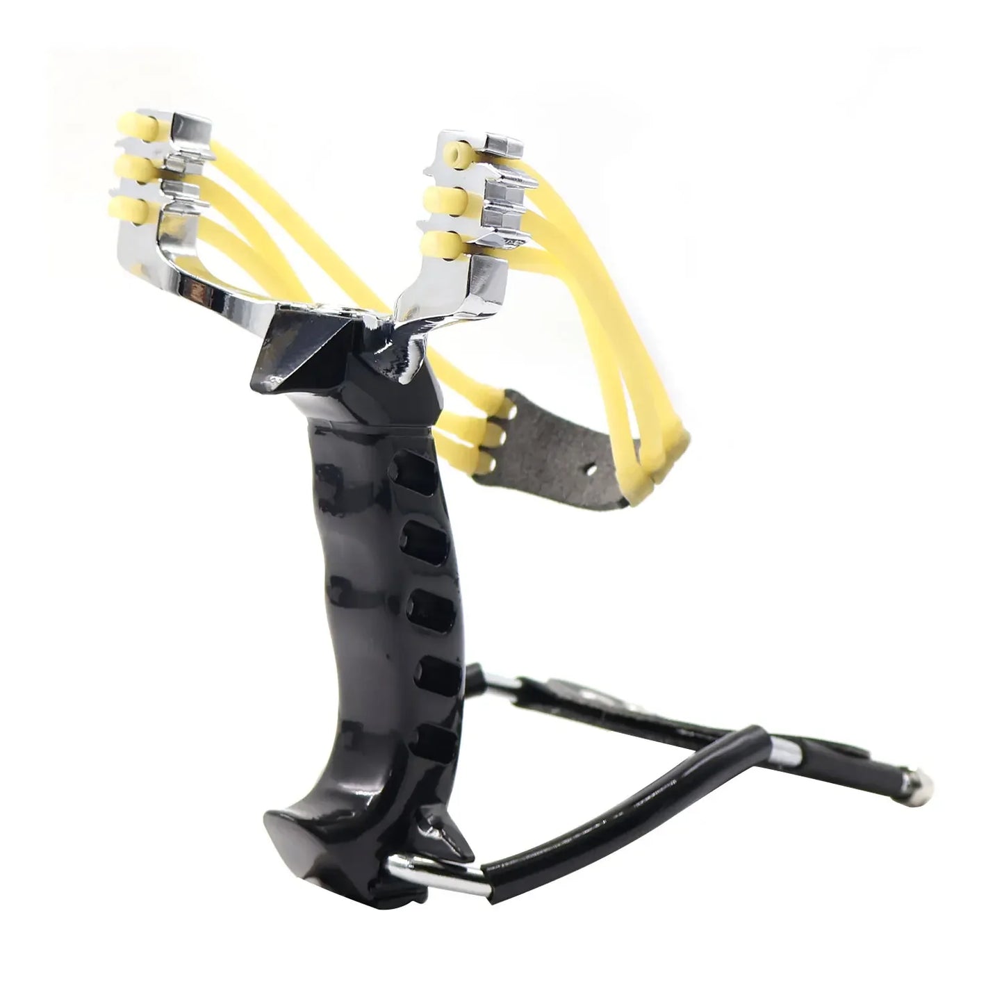 Professional Colored Metal Foldable Wrist Support Sling Handheld Hunting Shooting Sling High-power Slingshot Catapult Package