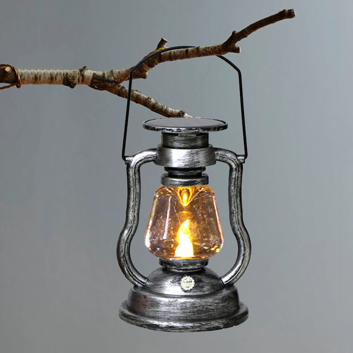 LED Solar Candle Light Retro Kerosene Lamp Solar Powered Hanging Light Outdoor Portable Lantern Light Courtyard Garden Decor