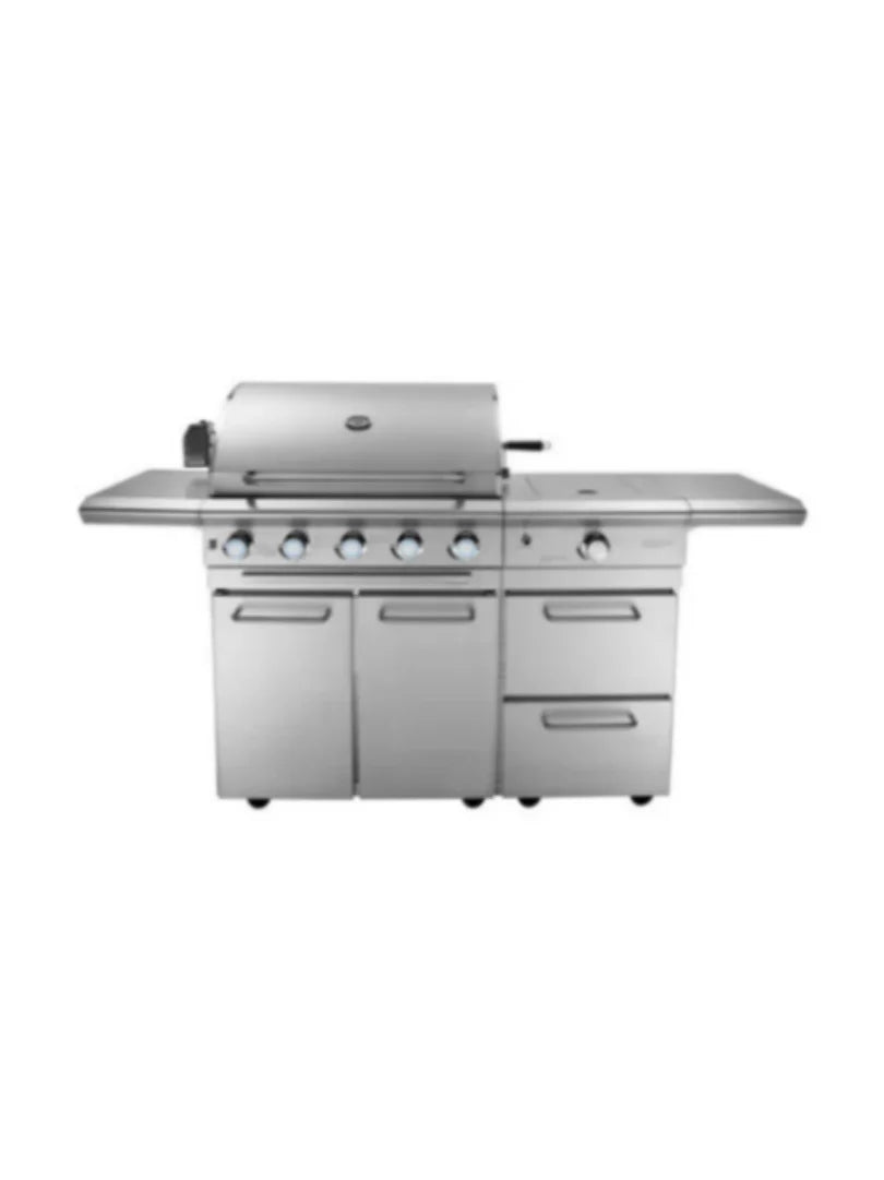 Luxury Outdoor Grill for Courtyard, Build-in Gas BBQ Grill,Stainless Steel 304