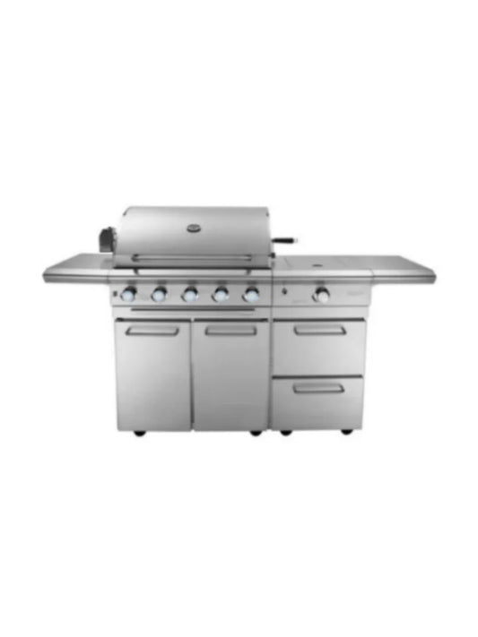 Luxury Outdoor Grill for Courtyard, Build-in Gas BBQ Grill,Stainless Steel 304