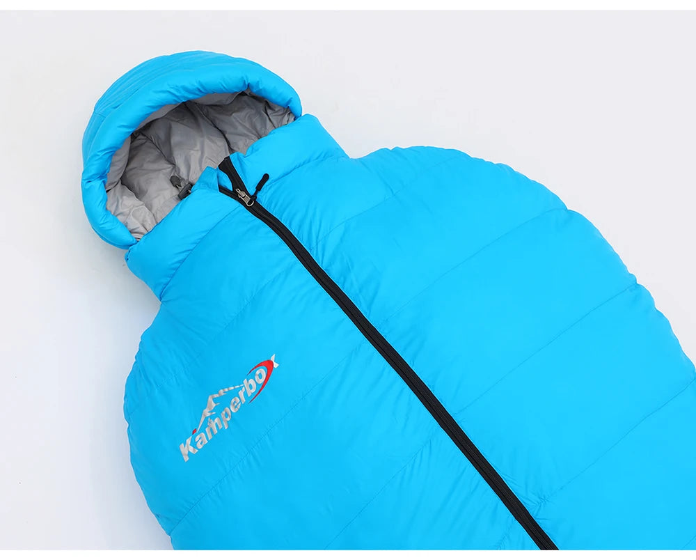 Premium Down and Synthetic Hybrid Sleeping Bag Camping  Lightweight Sleeping Bag High Neck Design Sleeping Bag 0°C to -5°C ，1.3