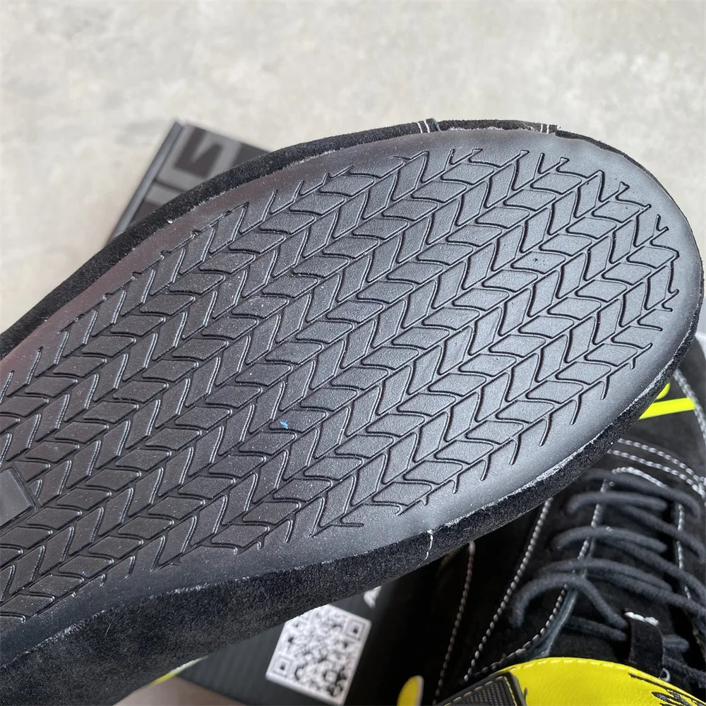 Suede Cowhide Kart Shoes Ankle Protection Off-road Racing Boots FIA Man Woman Retardant Karting Racing Shoes Wear-resistant