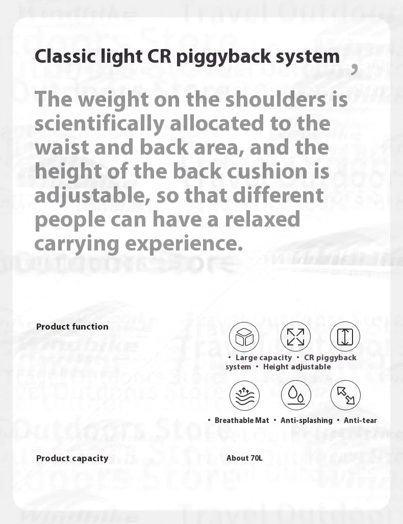 Naturehike 70+5L Backpack Camping Hiking Trekking Backpacking Lightweight Travel Bag With Aluminium Alloy Frame Waterproof Cover