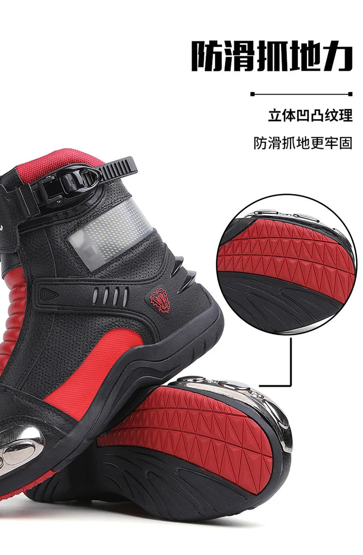 New Motorcycle Boots Men Women Outdoor Riding Anti-slip Winters Sneakers Shoes Bicycle Mountain Racing Road Speed Autumn