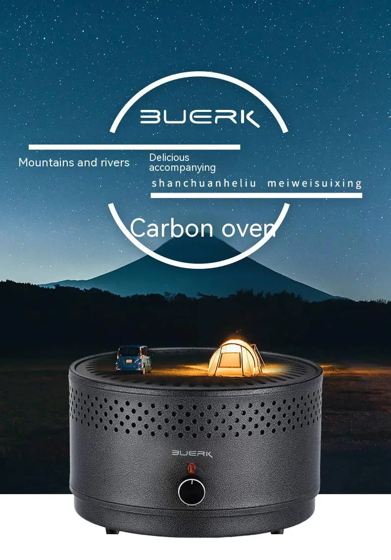 Outdoor BBQ barbecue stove multifunctional portable mini stainless steel adjustable firepower household charcoal barbecue stove