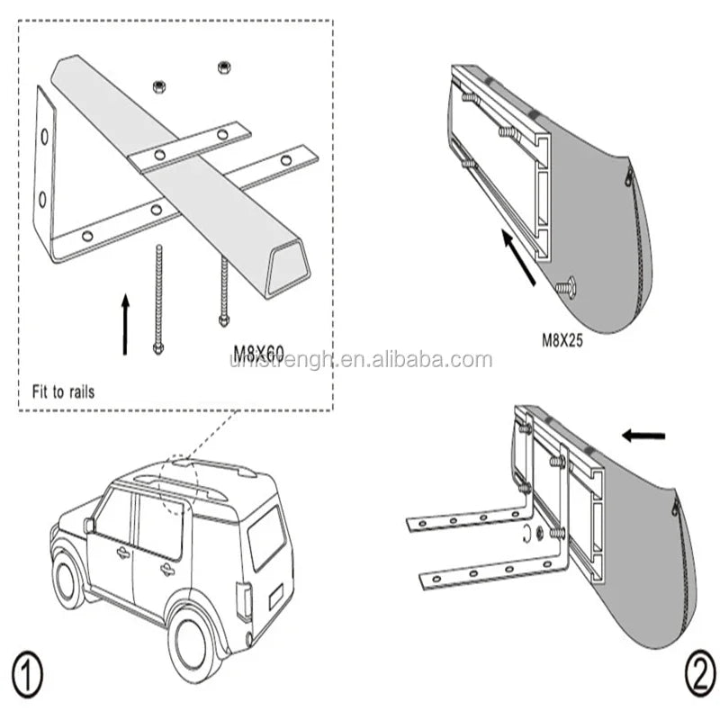 Car Side Awings Tent Shade and Shelter awning For Motorhome