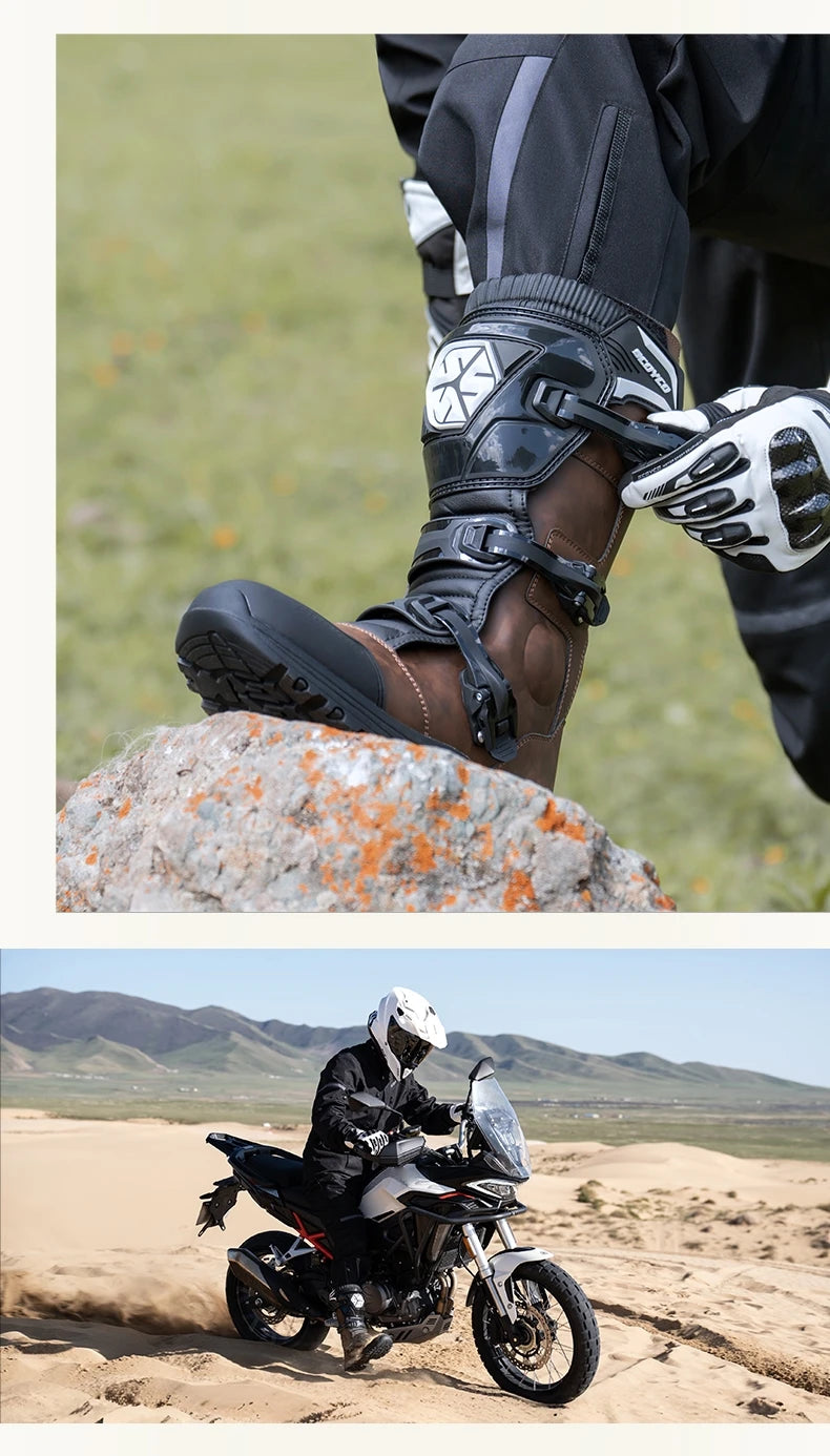 Motocross Boots Professional Protective Motorcycle Boot High-top Non-slip Racing Off-road Shoes Windproof Waterproof All Seasons