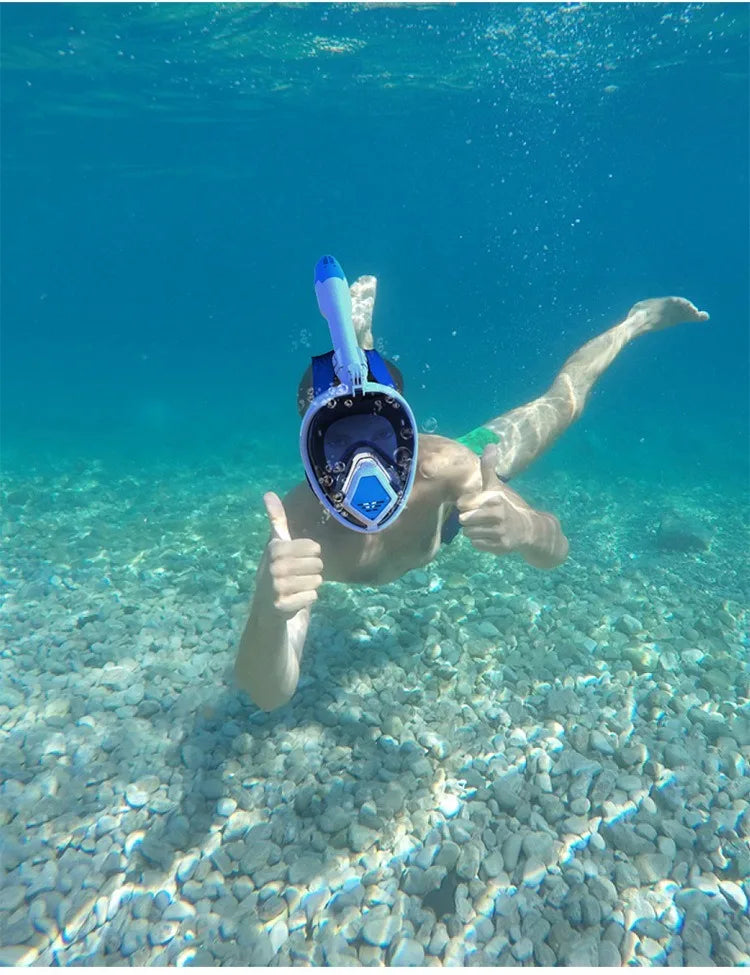 2025 New Professional Snorkeling Mask For Kids Adults High-definition Anti Fog Foldable Swimming Fully Dry Myopia Diving Goggles