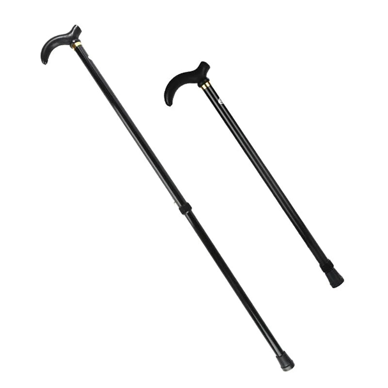 Adjustable Walking Stick 2 Section Stable Anti-Skid Crutch Old Man Hiking Cane