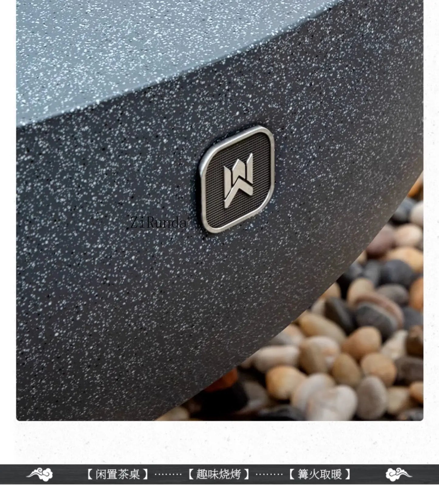 Grill set, tea table, patio grill, brazier, winter heating charcoal stove