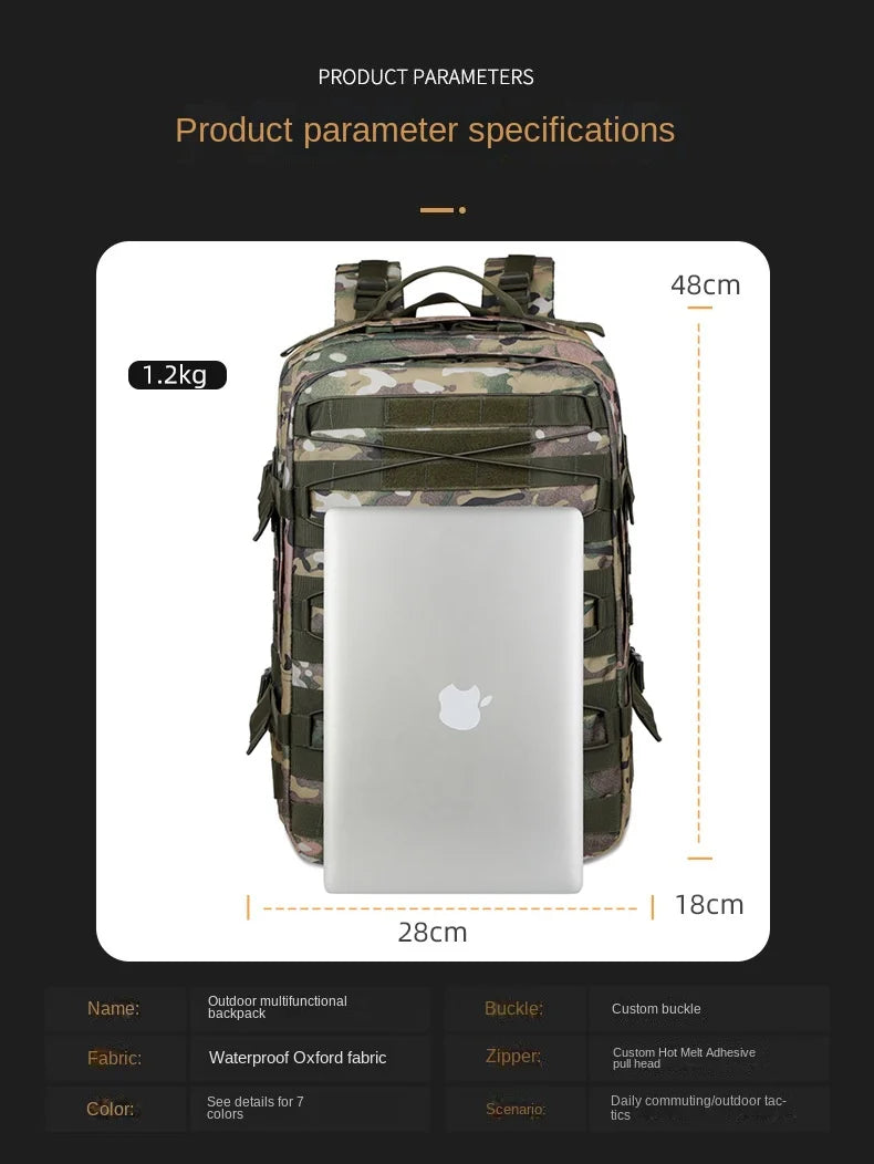 Tactical Camouflage Backpack Molle Hunting Backpacks Waterproof Camping Hiking Hunting Trekking Climbing Outdoor Bags Rucksack