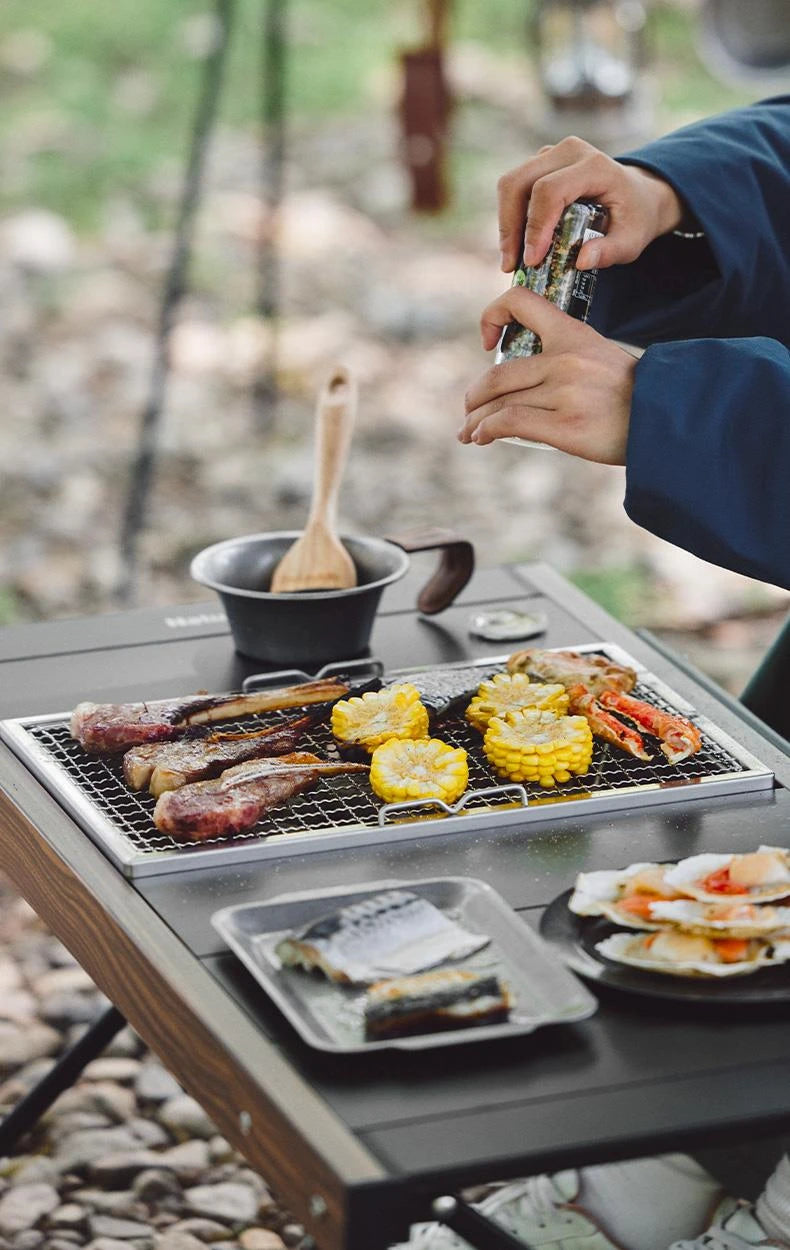 Naturehike Charcoal Grill Outdoor Barbecue Stove Cookware Firewood Heater Camping Accessories Portable Stainless Steel Burner