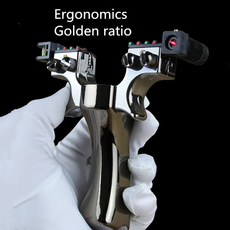 New Upgrade Slingshot Thickened Flat Rubber Band Outdoor Sports Quick Press Laser Infrared Hunting Launcher New Catapult Tools