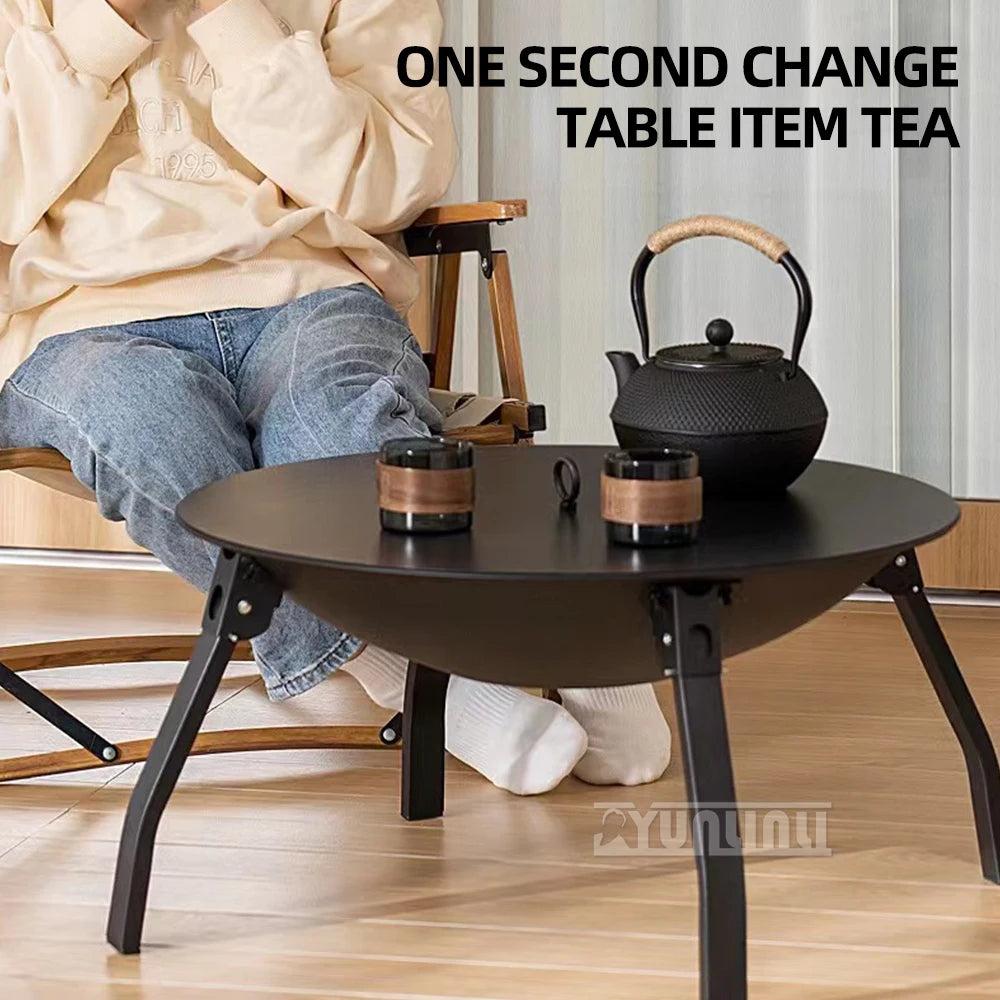55cm Outdoor Round Brazier Foldable Barbecue Grill, Tea Heating Stove, Firewood Stove, Barbecue Stove, Carbon Bonfire Brazier KR