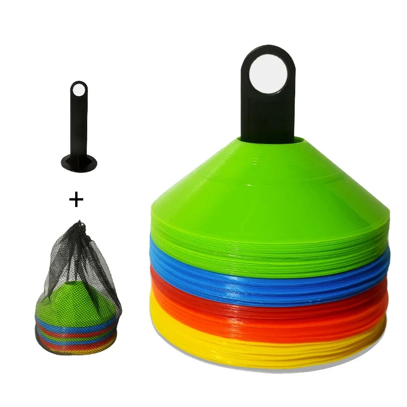 10pcs Cone Set Football Training Equipment for Kid Pro Disc Cones Agility Exercise Obstacles Avoiding Sport Training Accessories