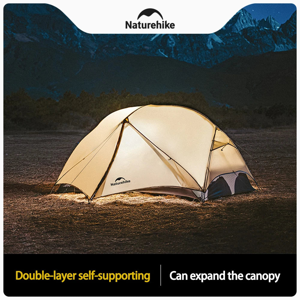 Naturehike Mongar UL 2 Person Backpacking Tent 15D Ultralight Travel Tent Waterproof Hiking Survival Outdoor Camping Tent