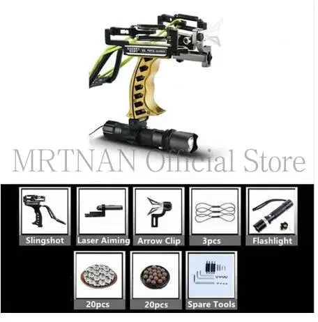 Green/Red Laser Slingshot Black Red Hunting Bow Slingshot Fishing Outdoor Powerful Slingshot Catapult Slingshot Shooting Caza