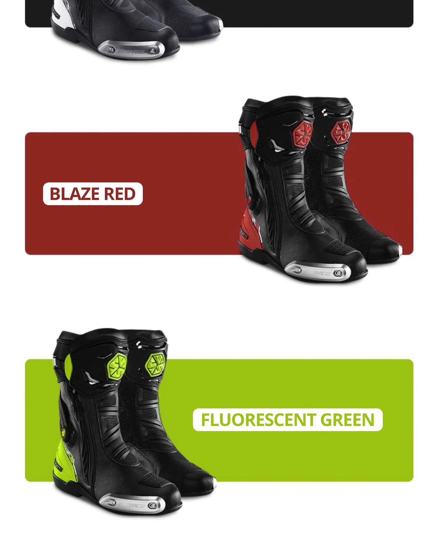 SCOYCO Knee-High Motorcycle Boots For Men Women Off-Road Highway Riding Durable Anti-Slip Sole Ankle Support All-Terrain Grip